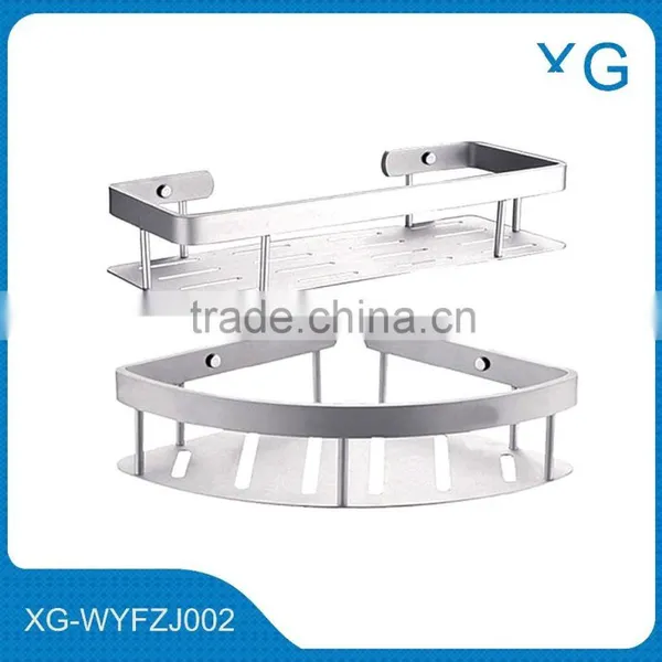 Bathroom Wall Mounted Corner Shelves/Hot Sale Metal Chrome Bathroom Shelf /corner Rack photo-2