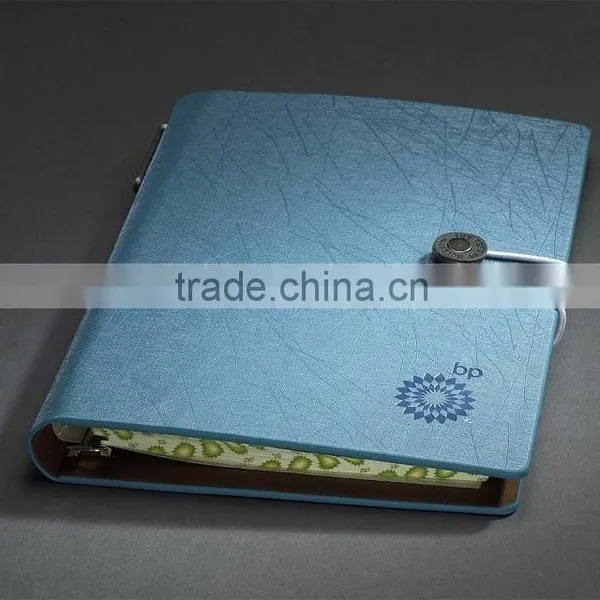 2014 Popular Leather Loose-leaf Metal Ring Diary photo-6