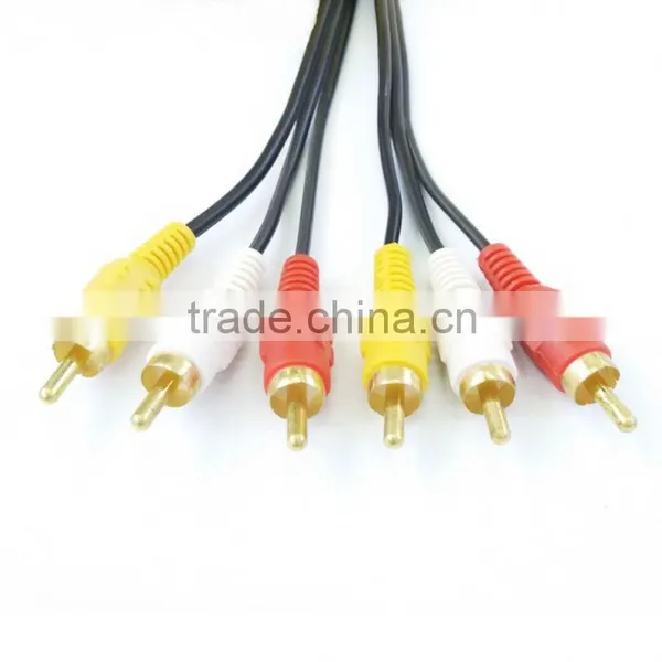 Factory Gold Plated Video Rca Cable 3 to 3 RCA Cable 10m 15m photo-2