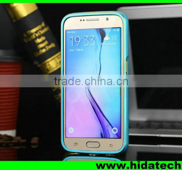 2 in 1 Slim Aluminum Transparent Cover Case for Samsung Galaxy S6 G9200 photo-6