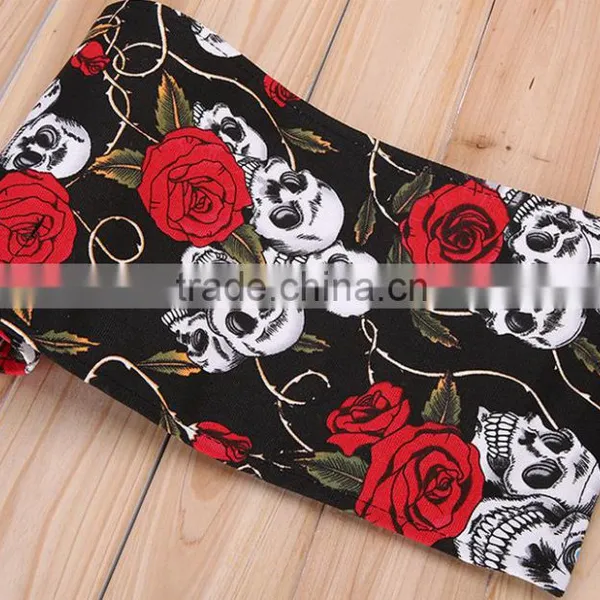 The Skeleton PatternCanvas 72 Holes Inserting Pencil Bag Roll Case Quality Choice photo-2