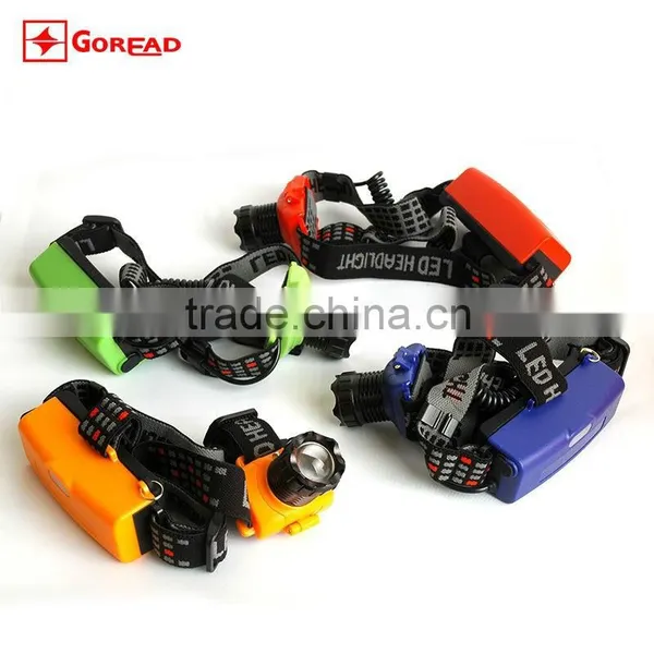 Goread GR01 High Bright Rechargeable Zoom Head Lamp 4 Colors R2 LED Head Torch photo-2