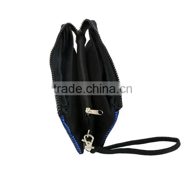 Fabric With Light Pearl Gold Blocking Purse Bag Evening Bag Clutch Bag With Handle photo-5