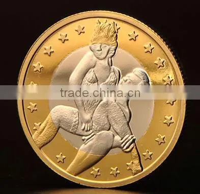 Custom Sex Collected 6 Euro Brass Sexy Coins photo-4