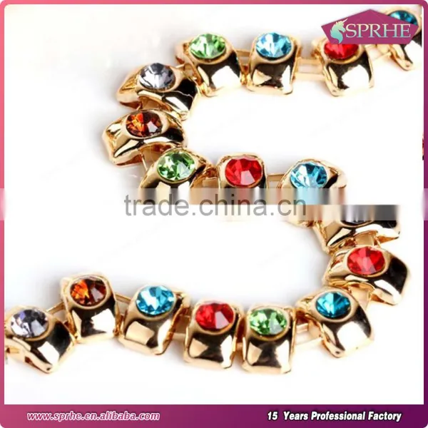Gold Metal Crystal Cup Chain Rhinestone Chains for Bridal Dress photo-6