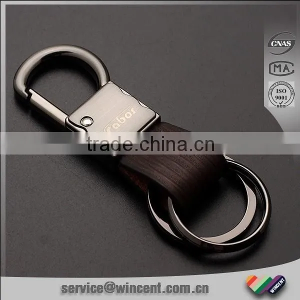 D Shape Hanger Multi Rings Leather Key Chains photo-2