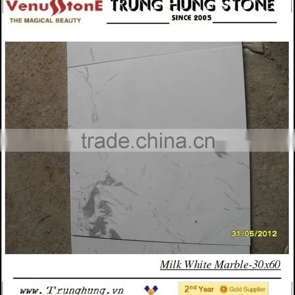 Vietnam Milky White Marble 30x60 photo-4