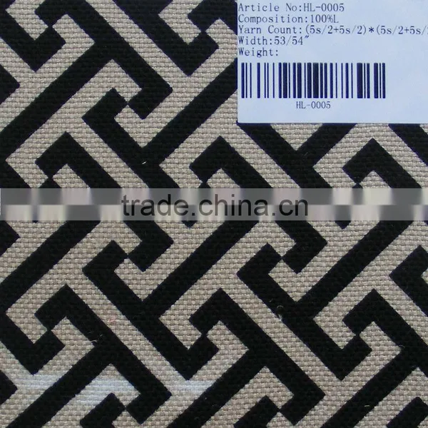 100% Linen Printed Sofa Fabric photo-5