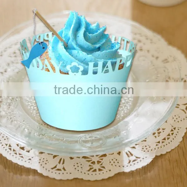 2016 New Arrival 250g Paper Card Baby Shower Favor Cupcake Wrapper photo-2