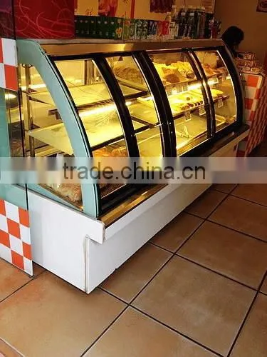 3 Layers Front Open Sliding Door Display Cake Refrigerated Showcase, Cake Showcase, Guangzhou Manufacturer photo-5