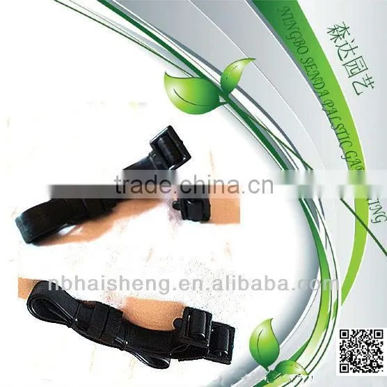 Black PVC Buckle Tree Tie