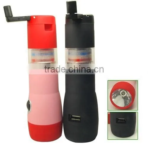 Hand Cranking Dynamo Flashlight High Quality