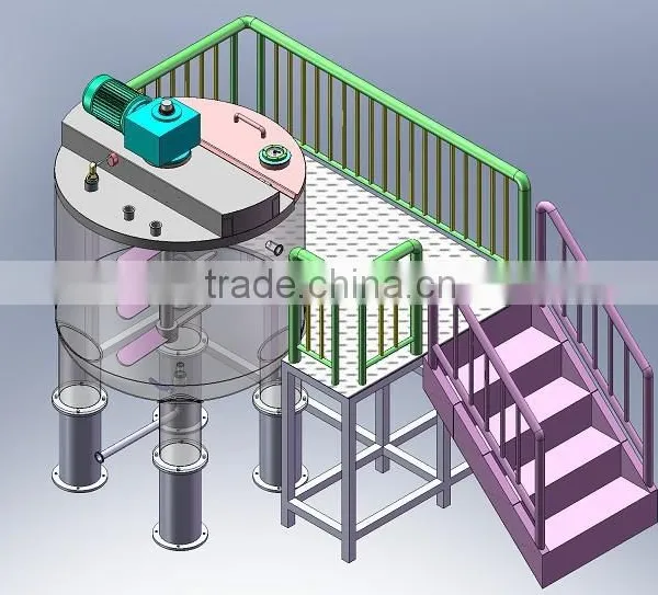Stainless Steel Electric Heating Emulsifying Tank With Homogeneous Mixer photo-3