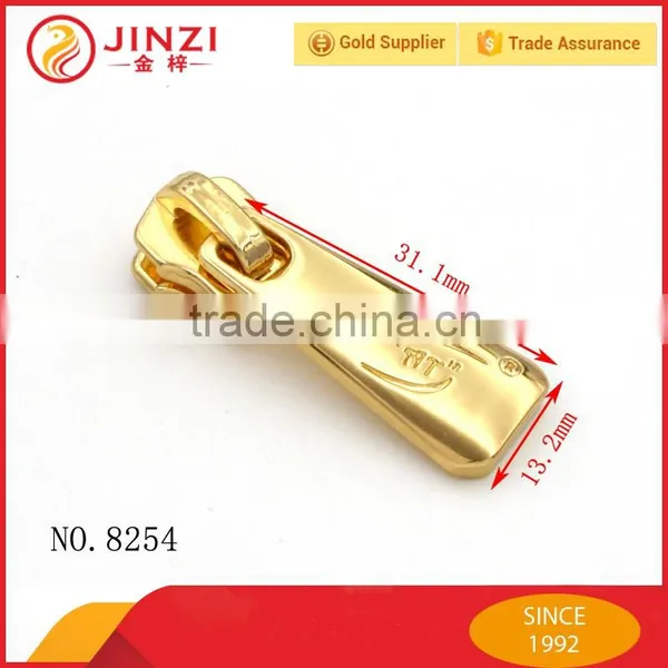 Professional Ladies Handbag Metal Parts,zinc Alloy Zipper Puller With Engraved Logo photo-2