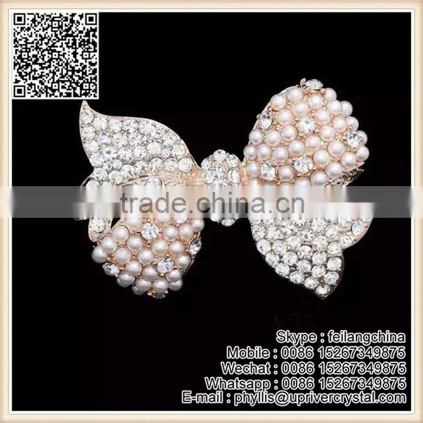 Rhinestone Crystal Wedding Bridal Bouquet Flower Corsage Brooch photo-4