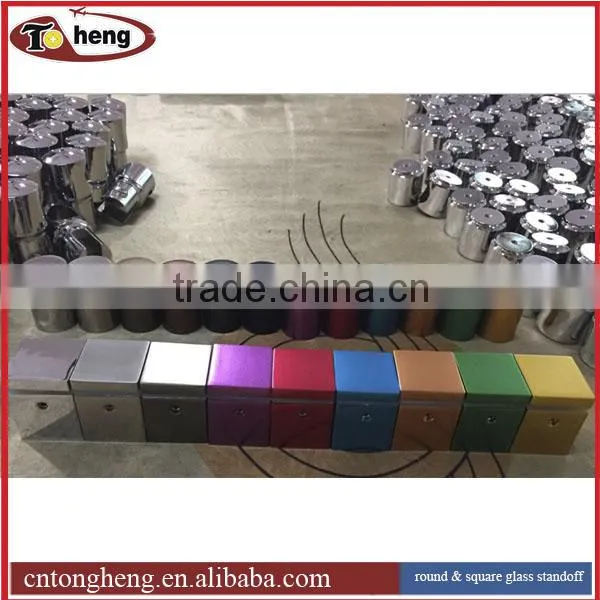Square Glass Stanoff With Screw Stud