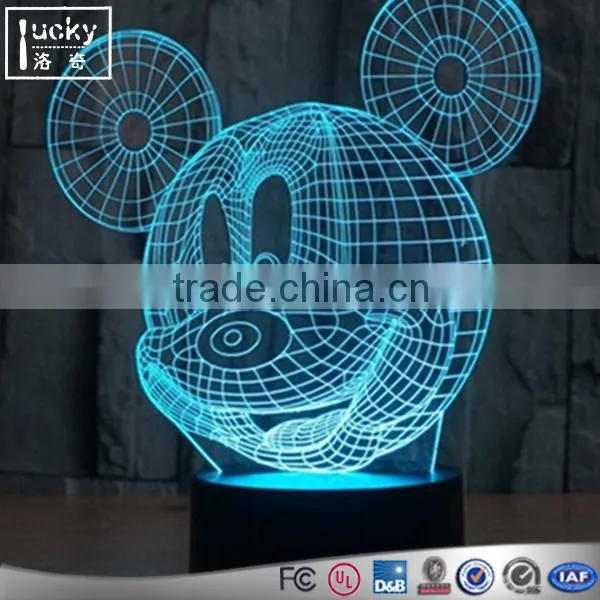 Acrylic Colorful LED Glowing Mickey Mouse,Custom LED Night Light photo-2