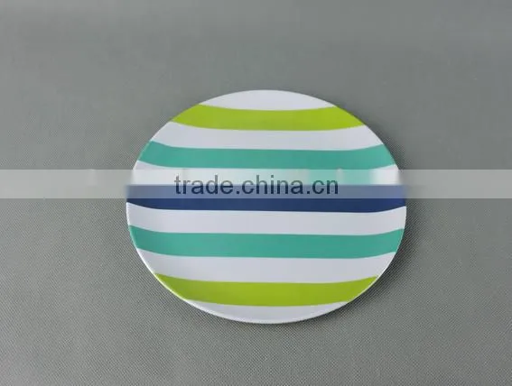 Rhombus Black and White Melamine Plate photo-3