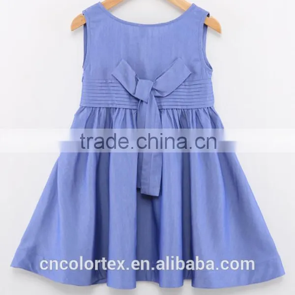Girls Summer Cross-over Collar Bowknot Pleated Princess Vest Skirt photo-2