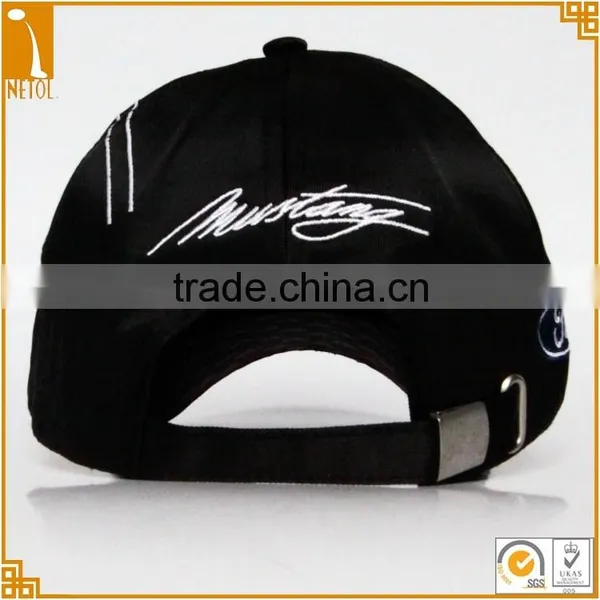 Cheap High Quality Custom 6 Panel Black 100%cotton Embroidered Character Baseball Cap Wholesale photo-4