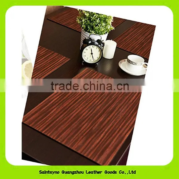 16020 Guangzhou Supplier Tea Cup Coaster /faux Leather Placemats and Coasters photo-5