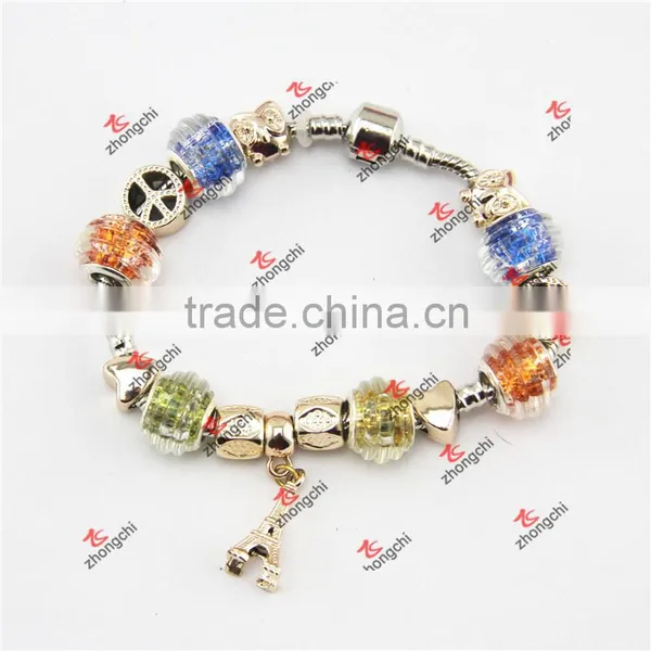 Fashion Alloy Lockets/Glass Beads Snake Bracelet Gifts (PDE60229) photo-5
