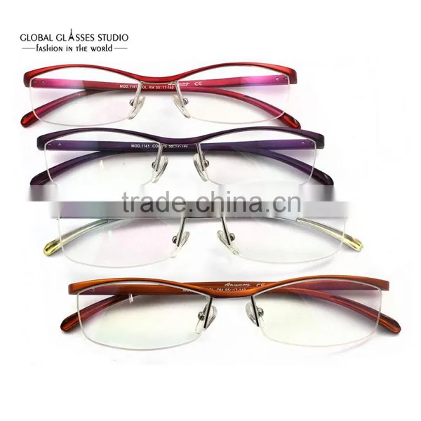 Extremely Light Red /Purple /Orange Wholesale Fashion Unisex Optical Eyeglasses Frame Made of Aluminum MOD1141 photo-5