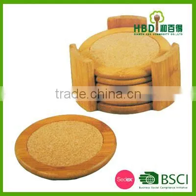 Hot Selling 7PCS Set Customized Round Wood Carved Coasters photo-2