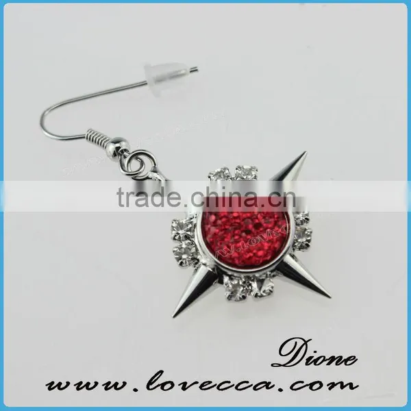 Cheap Wholesale Fashion Women Silver Alloy Setting Crystal Fancy Earrings photo-5