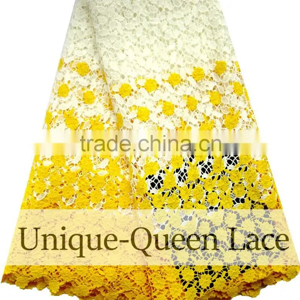 2016 New Arrival Guipure Lace Fabric/ Fushia Color Lace Fabric/african Fushia Guipure Lace Fabric/Cord Lace photo-3