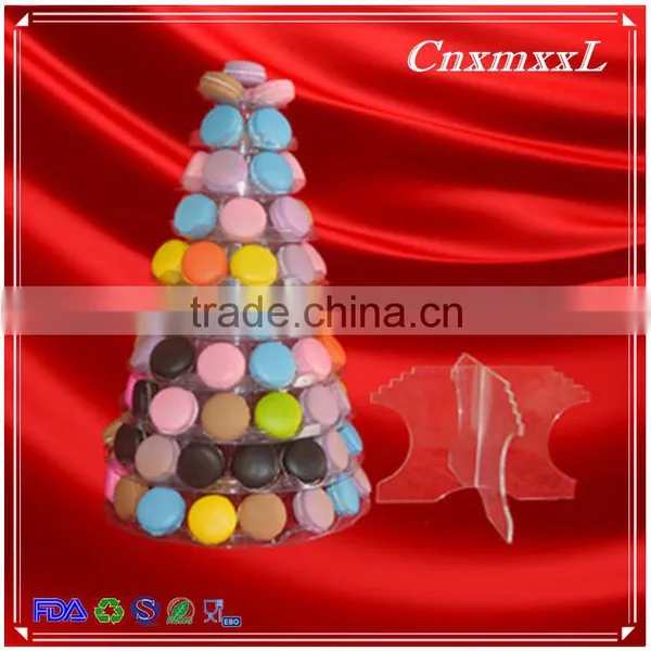 New Styles Hot Sells Wholesale Plastic 10 Tier Macaron Tower Display Stand &patented Customizable Macaron Packaging photo-2