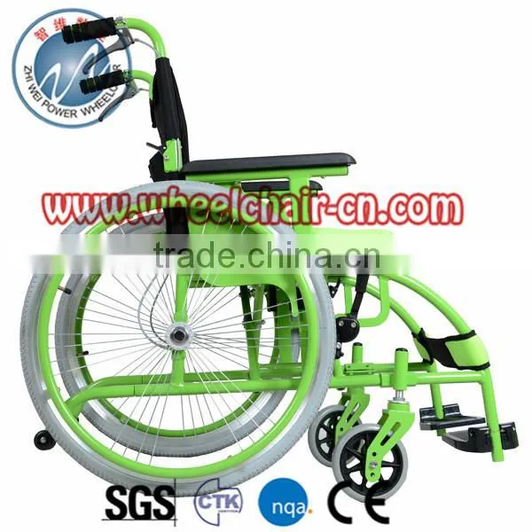 Green Manual Mobility Wheelchair for Disable Old Chair With CE Improval
