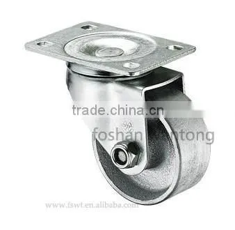 Good Quality Medium Duty Cast Iron Metal Fixed Caster Wheels photo-2