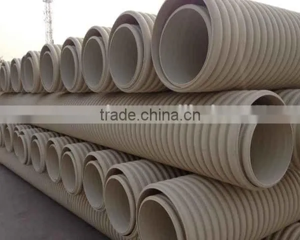 PE PP Double Wall Corrugated Tubing DWC Pipe for Drainage and Sewer photo-3