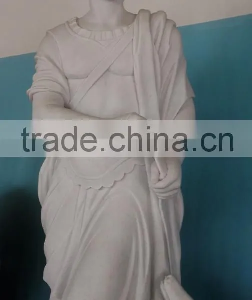 Life Size White Marble Hunter Statue photo-2