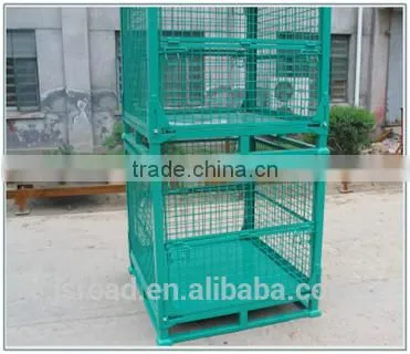 Industrial Foldable Heavy Duty Wire Bin Steel Mesh Container for Sale