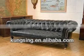 Chesterfield Leather Sofa Bed