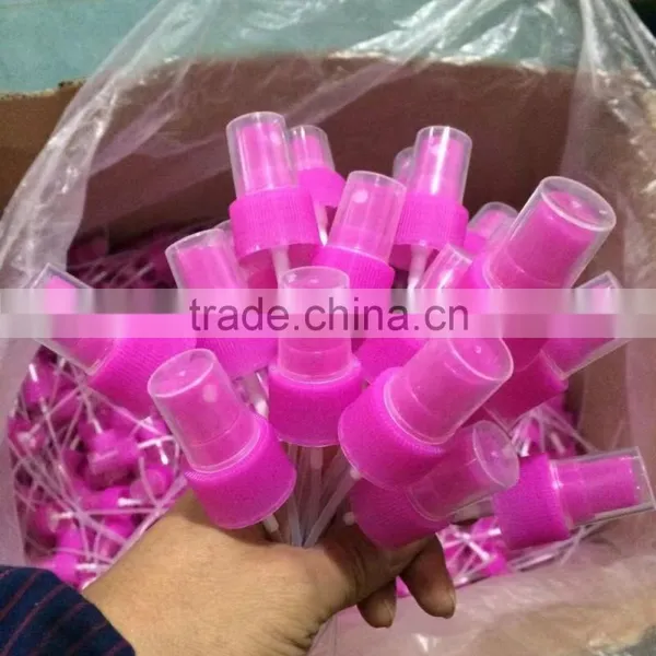 Stock Lots 24/410 Cheap Mist Sprayer,dust-free Pink Dia.24 Cosmetic Perfume Sprayer