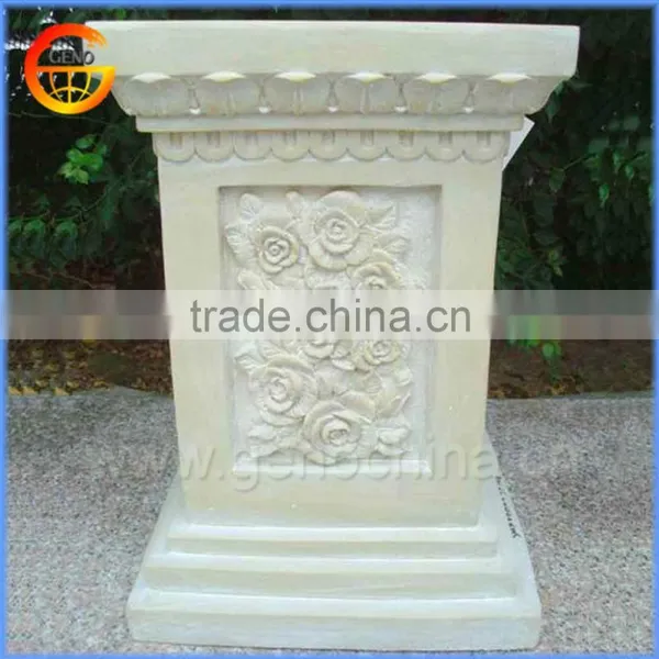 Home and Garden Fiberstone Flower Pot Stand Roman Column for Sale photo-5