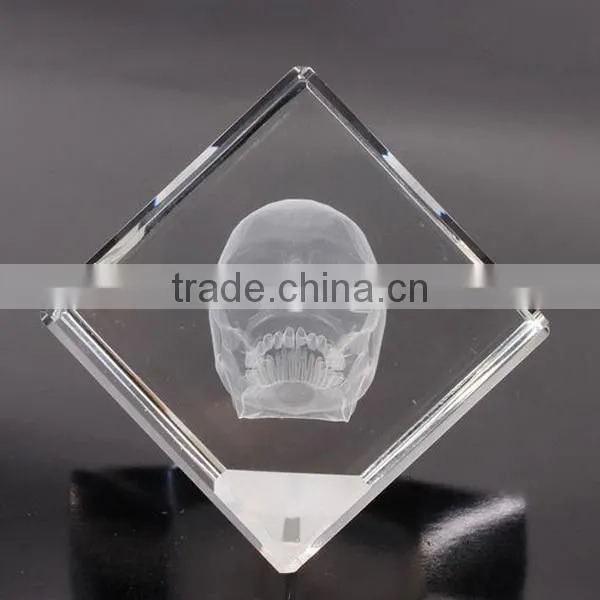 Cubic Crystal Skull Paperweight