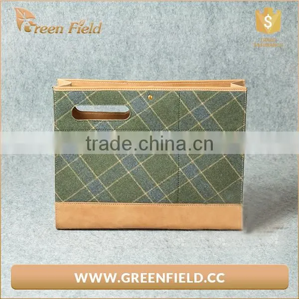 Washable Kraft Paper Resuable Washable Brown Kraft Paper Bag Clutch Bag photo-2