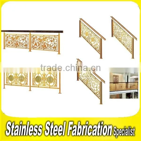 Engraved Decorative Integral Aluminum Stair Baluster photo-3