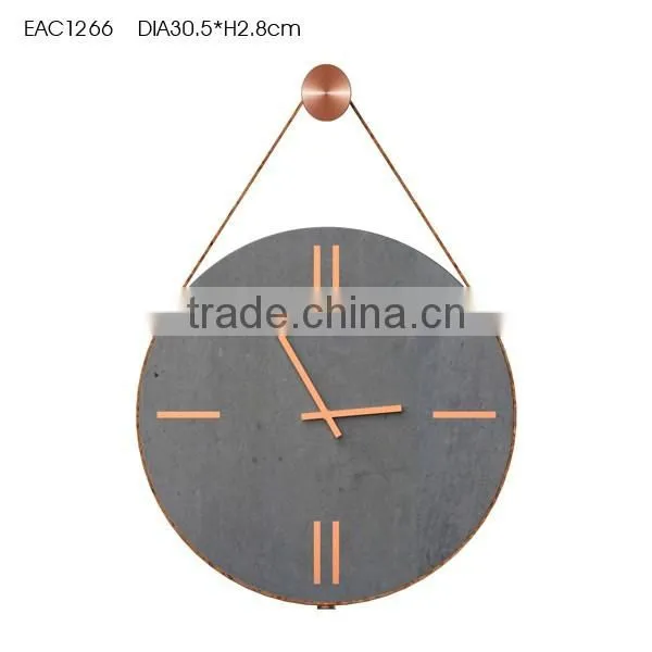 Clock Design Black Marble Wall Clock Not Real Marble Print Marble Clock photo-2