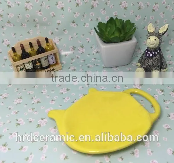 Made in China Stocked Dinnerware Yellow Ceramic Dish photo-3