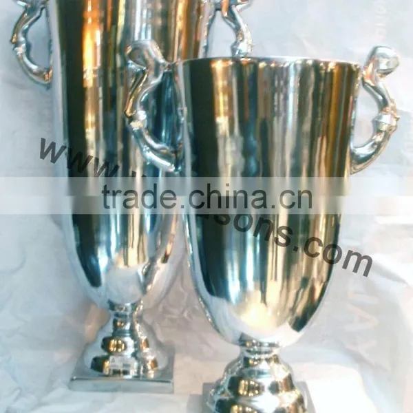 Home Decorative Silver Metal Flower Vase photo-4