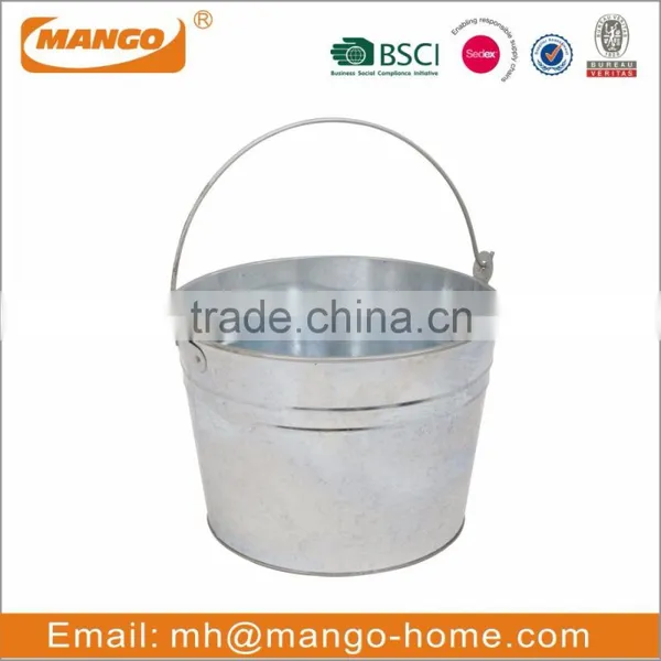Customized Design Colorful Wooden Handle Metal Gradening Bucket photo-6