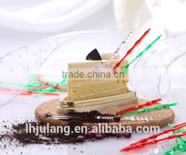 Useful Plastic 50pcs Cake Forks Set/ Plastic Cake Friut Forks photo-5