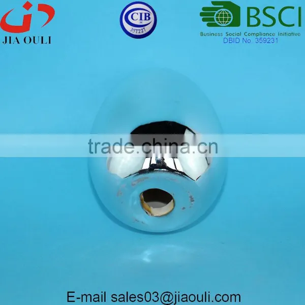 Easter Decoration Silver Ceramic Egg photo-6