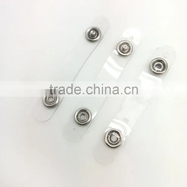CLEAR STRAIGHT NARROW VINYL TAB, VINYL TAB WITH METAL SNAP photo-2