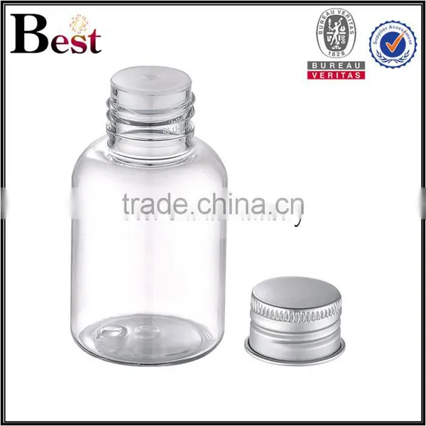 Cosmetic Lotion Beard Oil Essential Oil Round Shoulder PET Screw Cap Clear 100ml Plastic Bottle for Oil 2017 Hot New Products photo-2